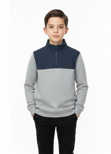 Mens Diesel Felix Half Zip Sweatshirt - Grey