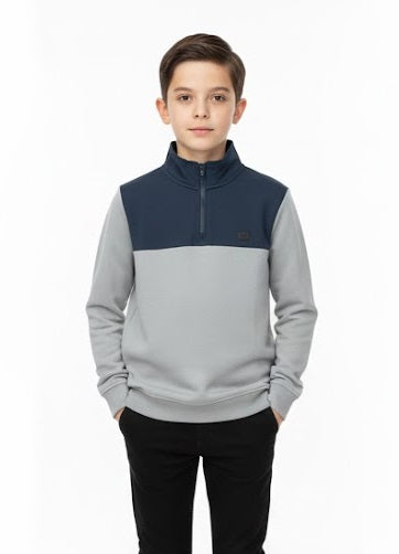 Mens Diesel Felix Half Zip Sweatshirt - Grey