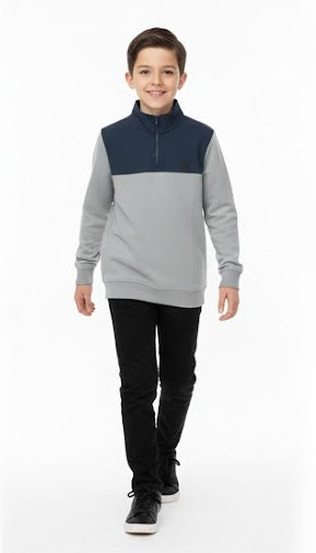 Mens Diesel Felix Half Zip Sweatshirt - Grey