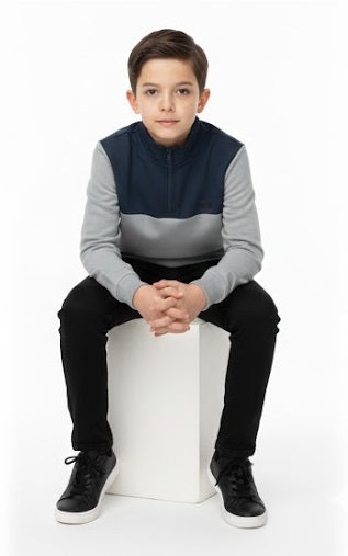 Mens Diesel Felix Half Zip Sweatshirt - Grey