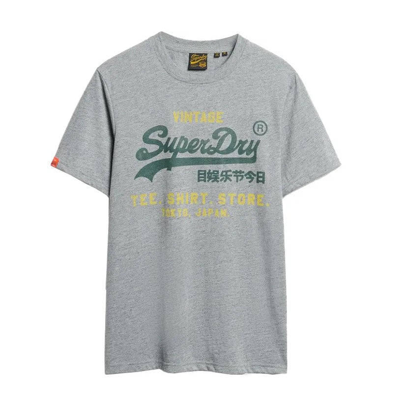 Superdry Vintage Logo Classic Relaxed T-Shirt - Flint Grey Grit