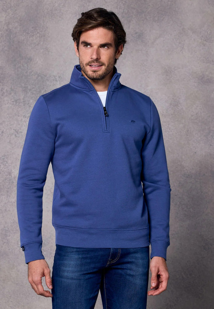 Rivet & Denim Flux Half Zip Sweatshirt - Steel