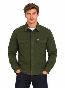 6th Sense Twill Over Shirt - Forest