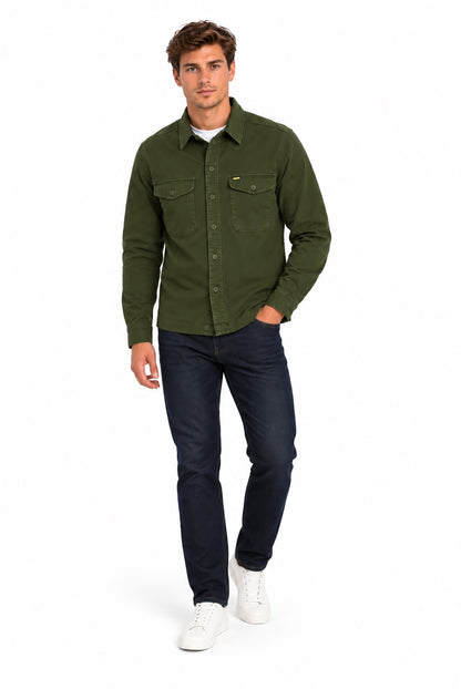 6th Sense Twill Over Shirt - Forest