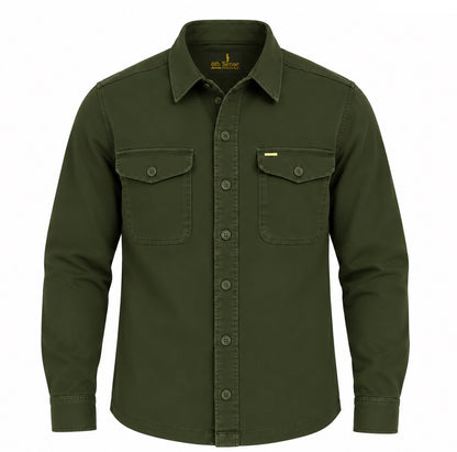 6th Sense Twill Over Shirt - Forest