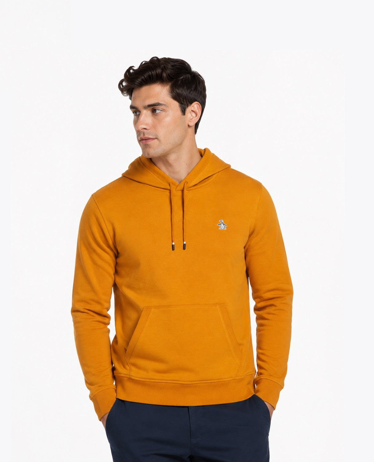 Original Penguin Sticker Pete Pullover Fleece Hoodie - Sudan Brown