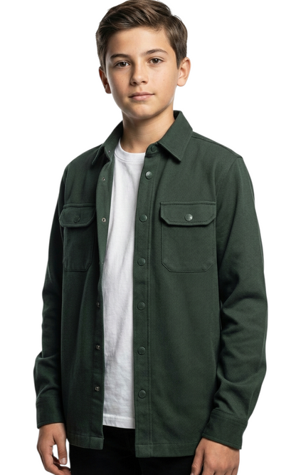 Boys Porter Over Shirt - Olive