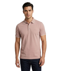 Dario Beltran Short Sleeve Polo - Champagne