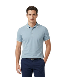 Dario Beltran Short Sleeve Polo - Blue
