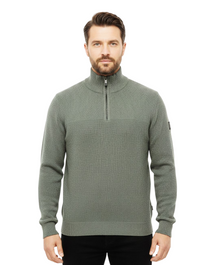 Casa Moda Knitted Half Zip Sweater 371 - Green