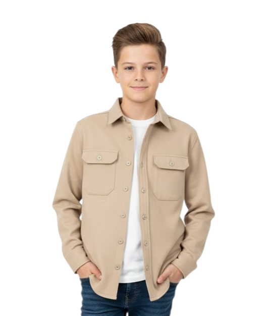 Boys Diesel Duncan Over Shirt - Sand