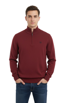XV KINGS Unione Half Zip Sweater - Merlot
