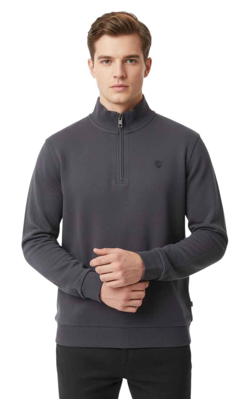 XV KINGS Eastern Half Zip Sweater - Wolf