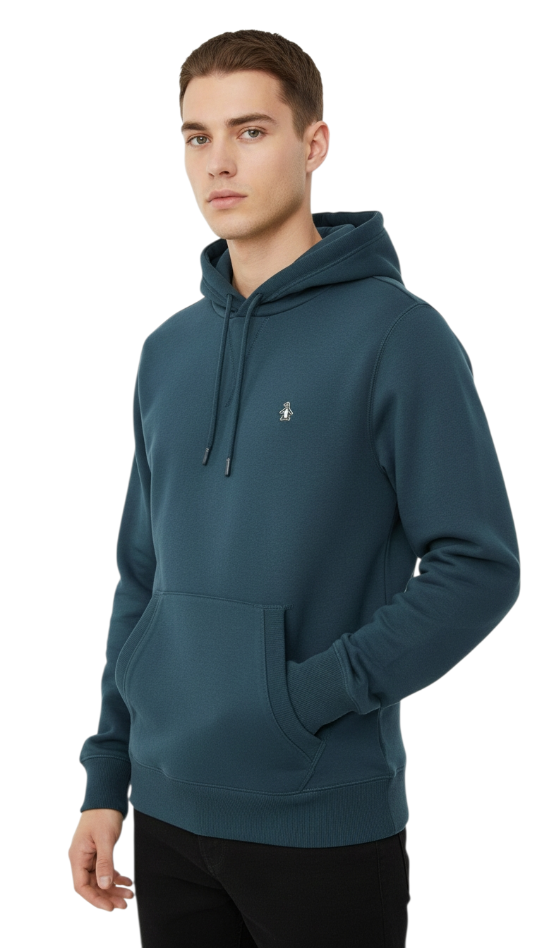 Original Penguin Sticker Pete Pullover Fleece Hoodie - Reflecting Pond