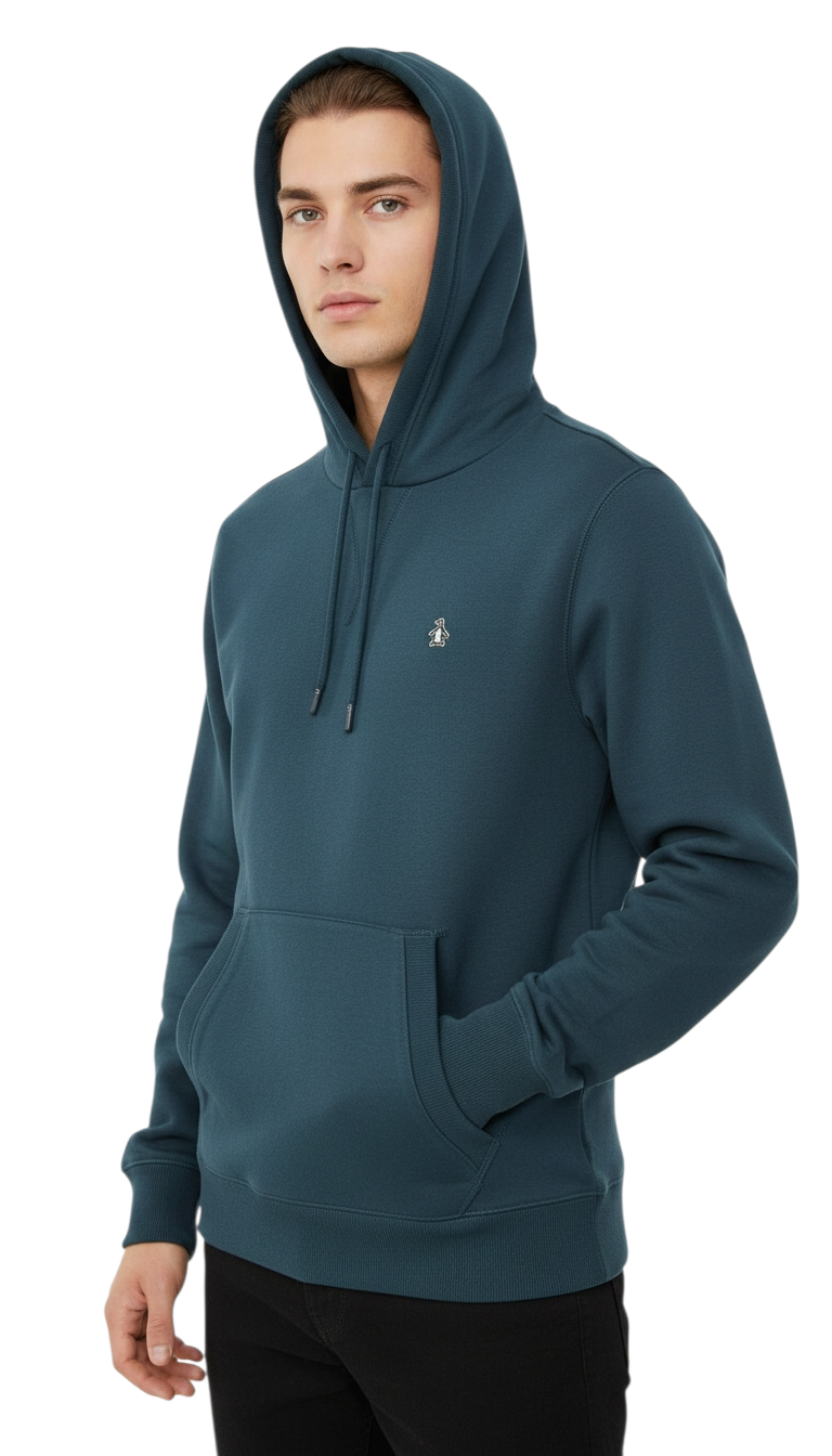 Original Penguin Sticker Pete Pullover Fleece Hoodie - Reflecting Pond