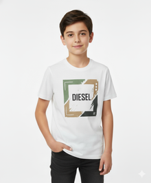 Boys Diesel Jon short Sleeve T-Shirt - White