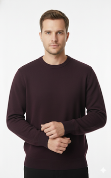 White Label Hunter Crew Neck Sweater - Burgundy