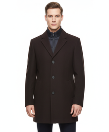White Label Aron Overcoat - Burgundy