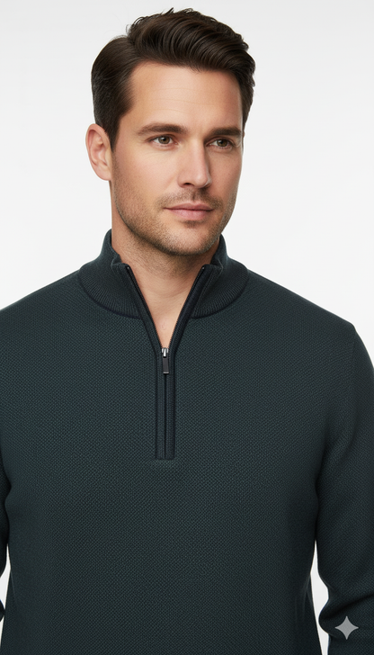 White Label Taylor Half Zip Sweater - Green