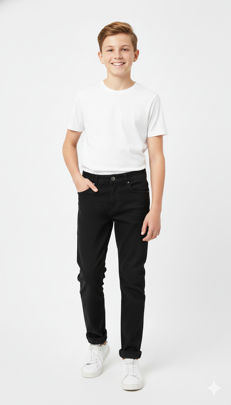Boys Diesel Rex Straight Leg Jean - Black
