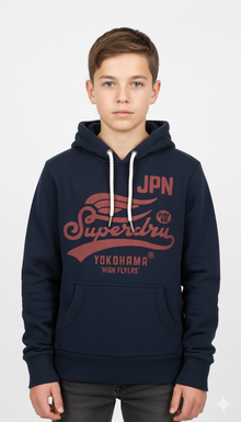Superdry Unisex High Flyers Hoodie - Darkest Navy