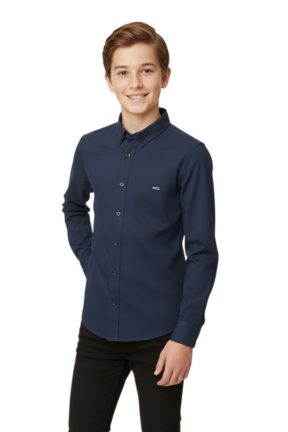 Boys Diesel Lloyd Oxford Casual Shirt - Navy