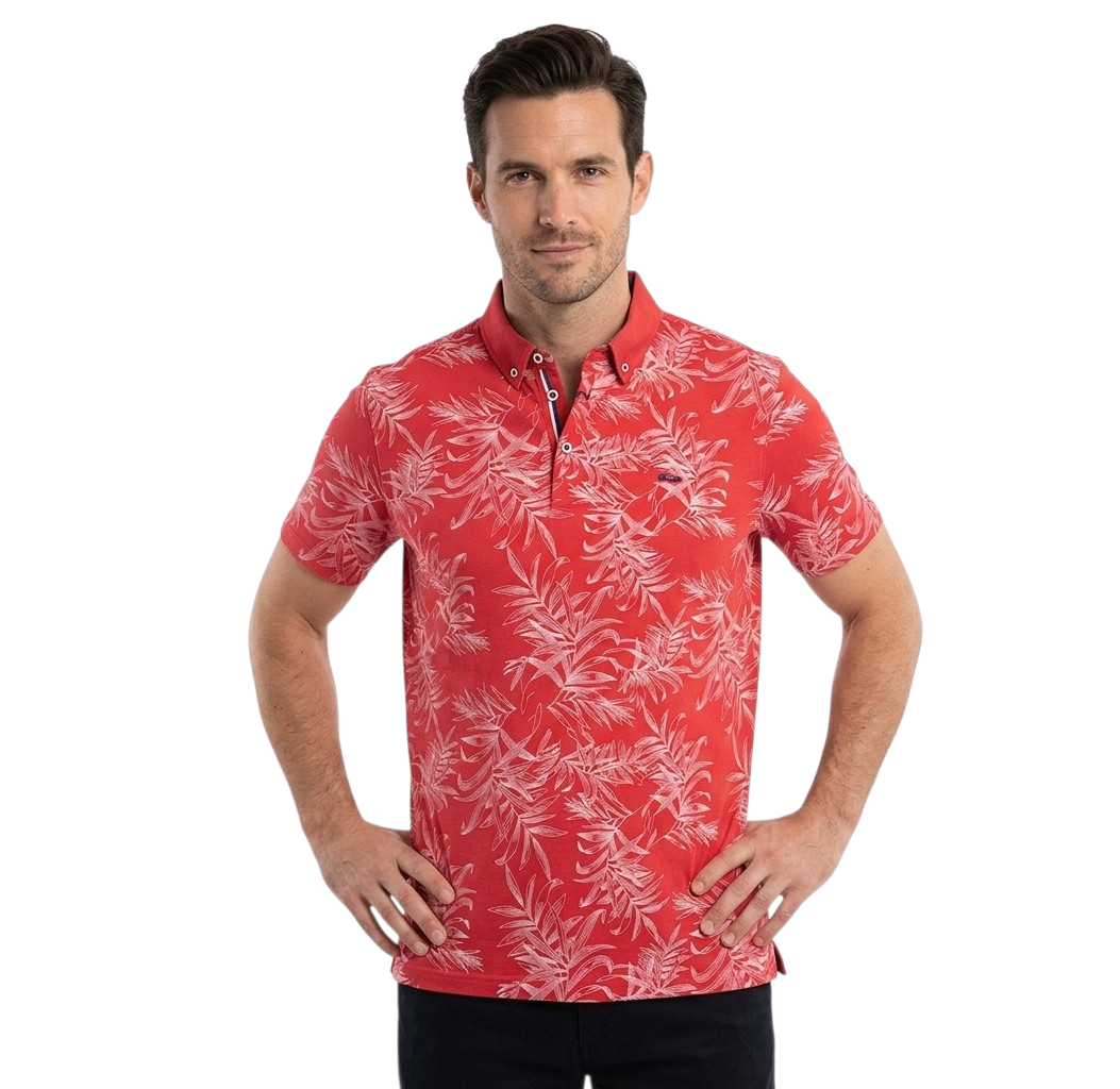 Dario Beltran Short Sleeve Polo Shirt - Red