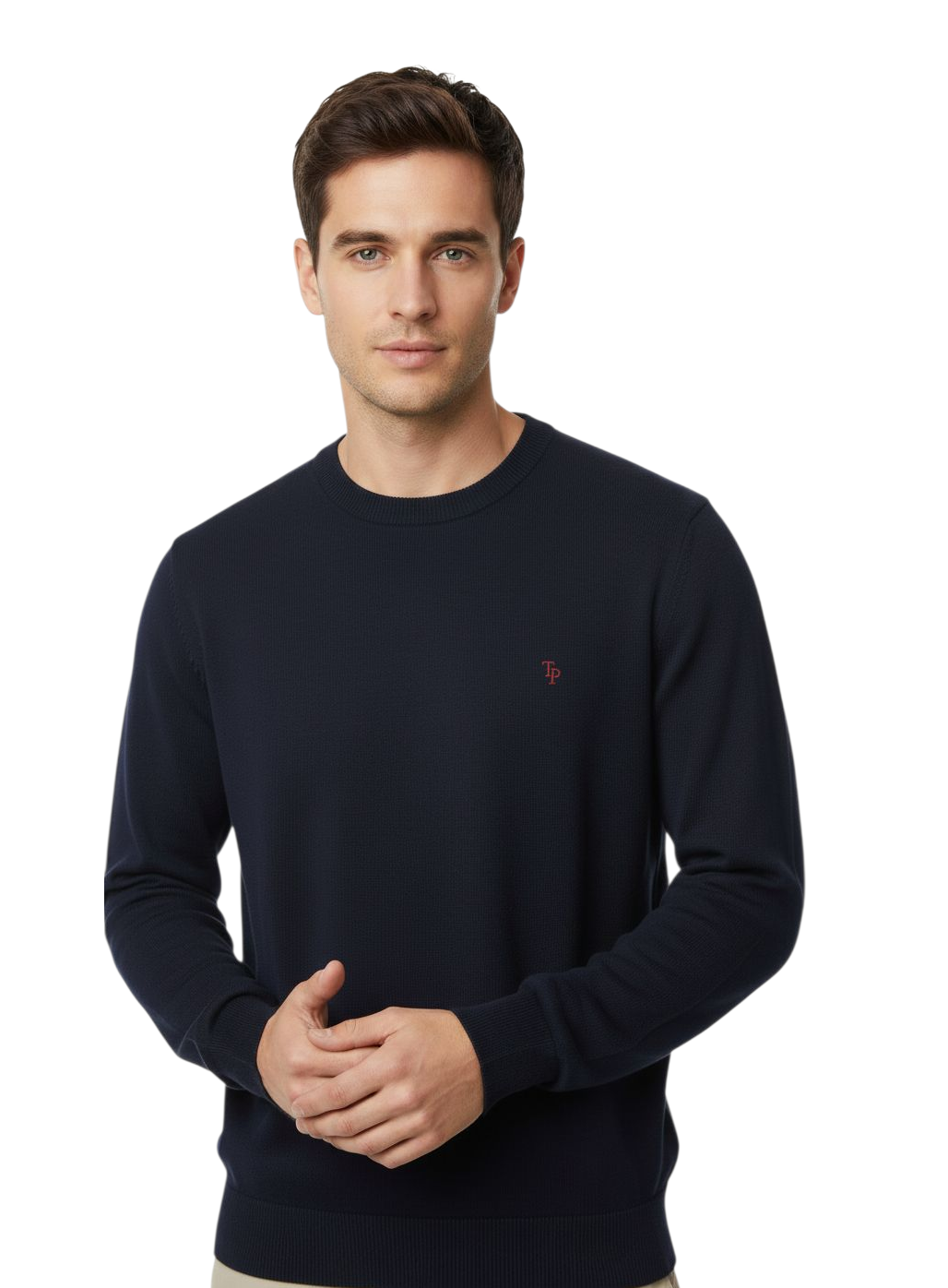 Tom Penn Crew Neck Sweater - Navy