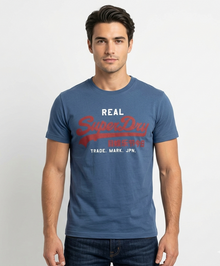 Superdry Vintage Logo Classic T-Shirt - Hampton Blue