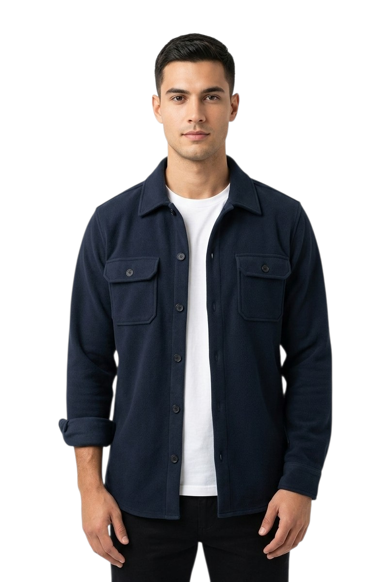 Tom Penn Casual Overshirt - Navy