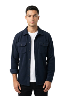 Tom Penn Casual Overshirt - Navy