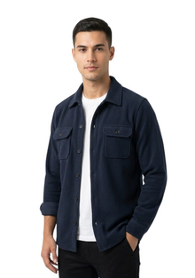 Tom Penn Casual Overshirt - Navy