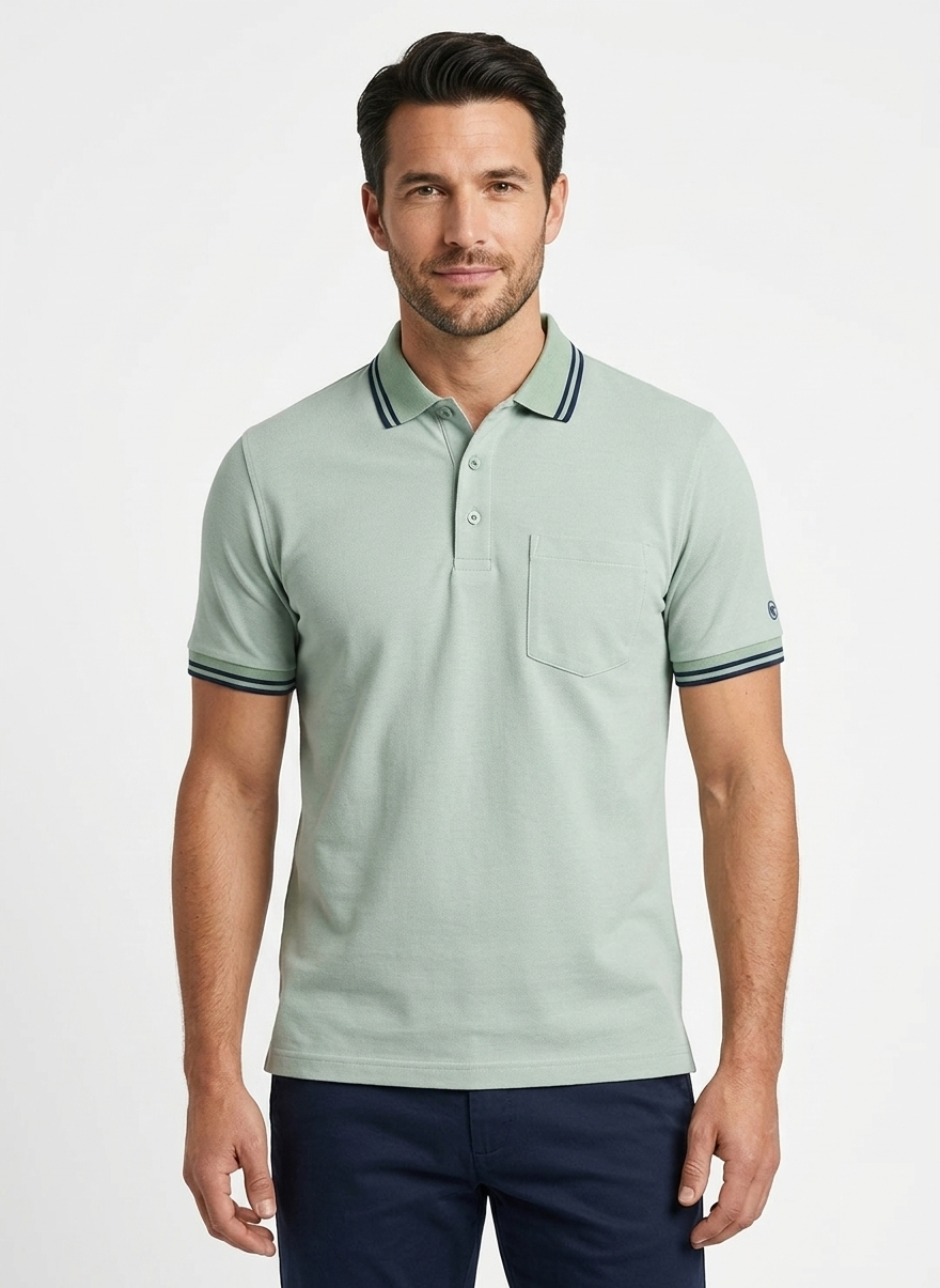 Daniel Grahame Short Sleeve 3 Button Polo Shirt - Green