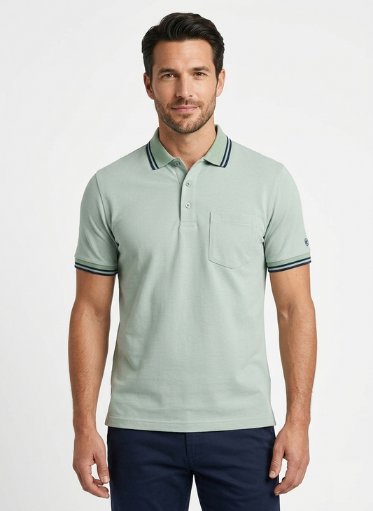 Daniel Grahame Short Sleeve 3 Button Polo Shirt - Green