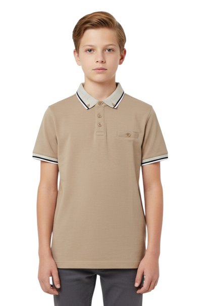 Boys Diesel Nixon Polo Shirt - Sand