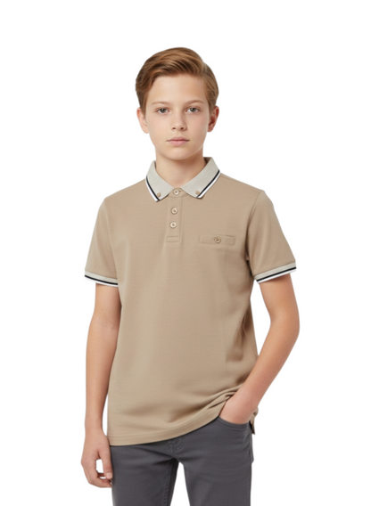 Boys Diesel Nixon Polo Shirt - Sand
