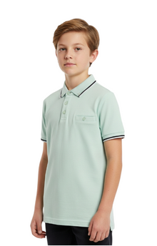 Boys Diesel Nixon Polo Shirt - Pale Green