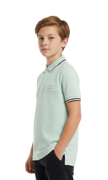Boys Diesel Nixon Polo Shirt - Pale Green