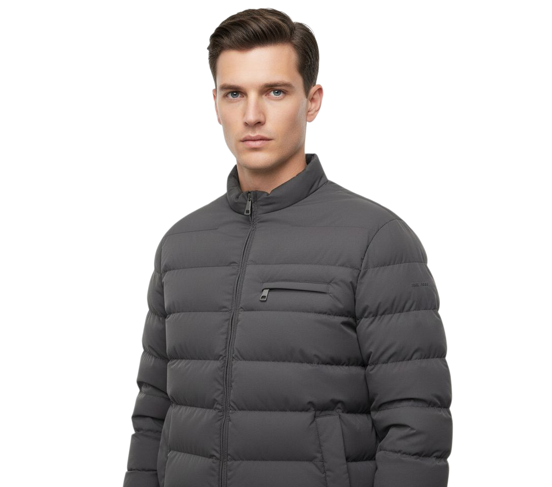 Remus Uomo Kaleb Quilted Jacket - Grey