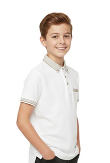 Boys Diesel Nixon Polo Shirt - White
