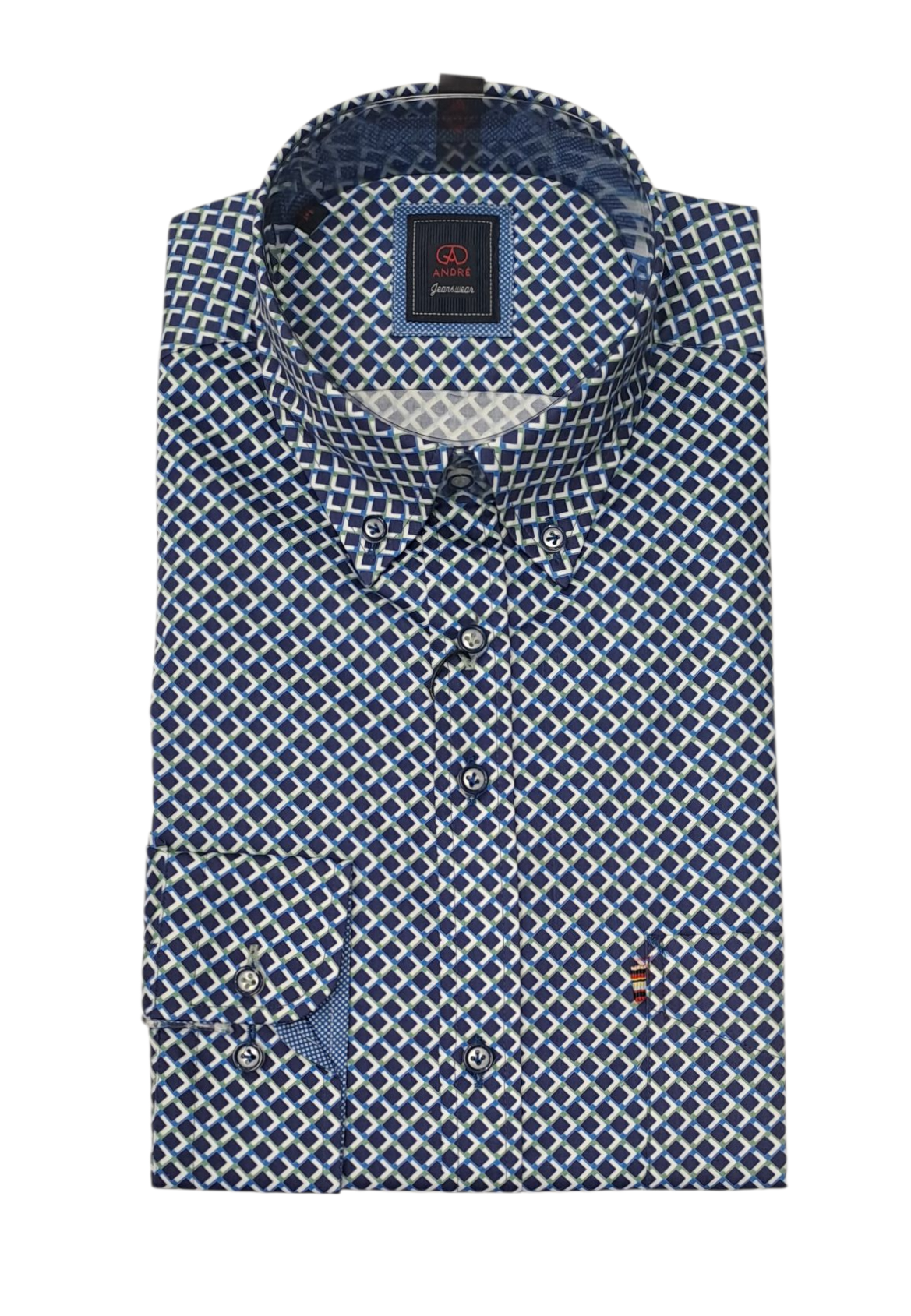 Andre Georgia Long Sleeve Casual Shirt - Green