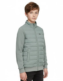 Boys Diesel Gibson Padded Hybrid Casual Jacket  - Olive