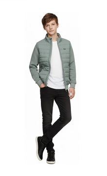 Boys Diesel Gibson Padded Hybrid Casual Jacket  - Olive