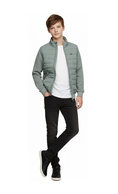 Boys Diesel Gibson Padded Hybrid Casual Jacket  - Olive