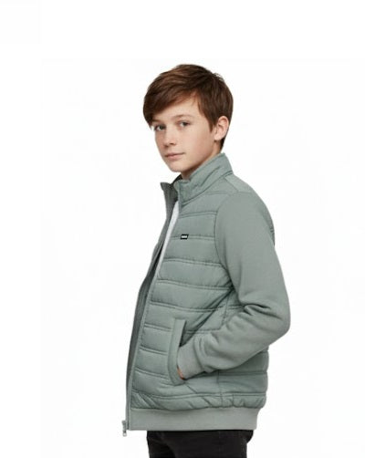 Boys Diesel Gibson Padded Hybrid Casual Jacket  - Olive