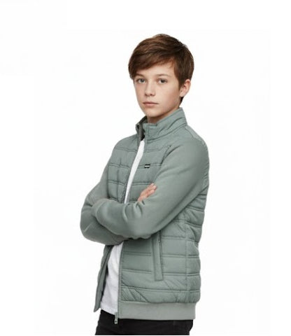 Boys Diesel Gibson Padded Hybrid Casual Jacket  - Olive