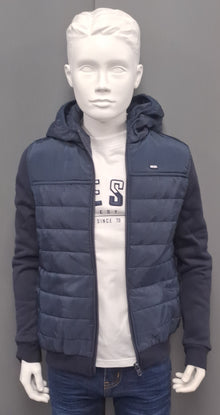 Boys Diesel Granger Padded Hybrid Hooded Casual Jacket  - Navy