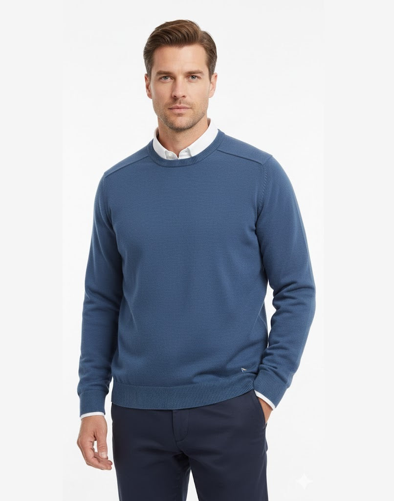 Daniel Grahame Crew Neck sweater 262 - Dark Blue