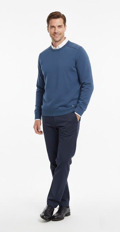 Daniel Grahame Crew Neck sweater 262 - Dark Blue