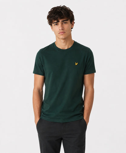 Lyle & Scott Cotton Crew Neck  T-Shirt - Dark Green